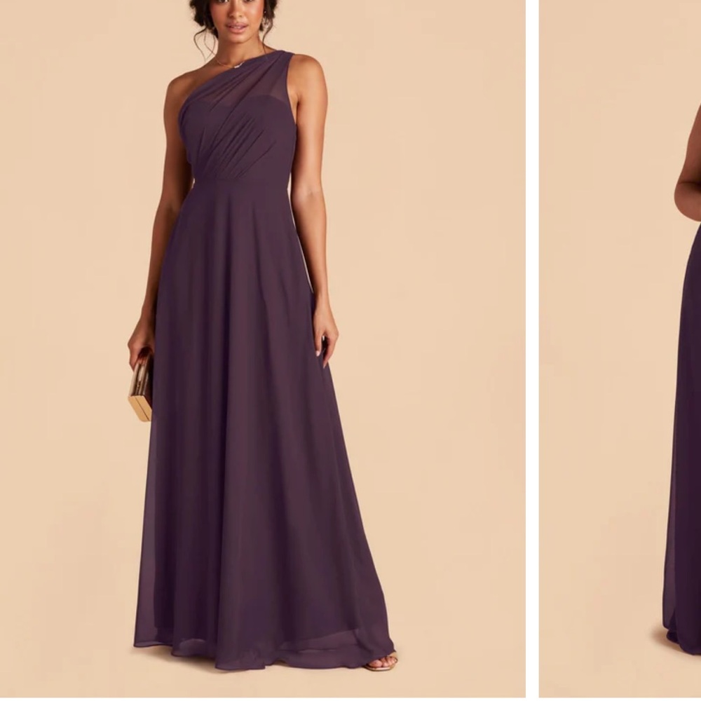 Plum One Shoulder Gown for Wedding Guest